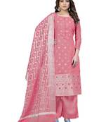 Multicolor embroidered jacquard salwar