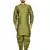 Green plain art silk  dhoti-kurta