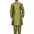 Green plain art silk  kurta-pajama