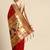Red woven paithani silk saree with blouse
