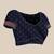 Navy blue woven paithani silk saree with blouse
