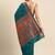 Teal woven paithani silk saree with blouse
