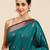 Teal woven paithani silk saree with blouse