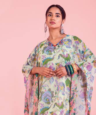 Vayu White Kaftan Dress 2