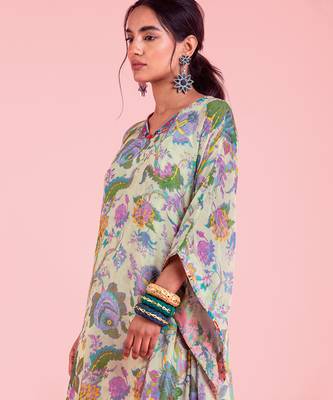 Vayu White Kaftan Dress 3