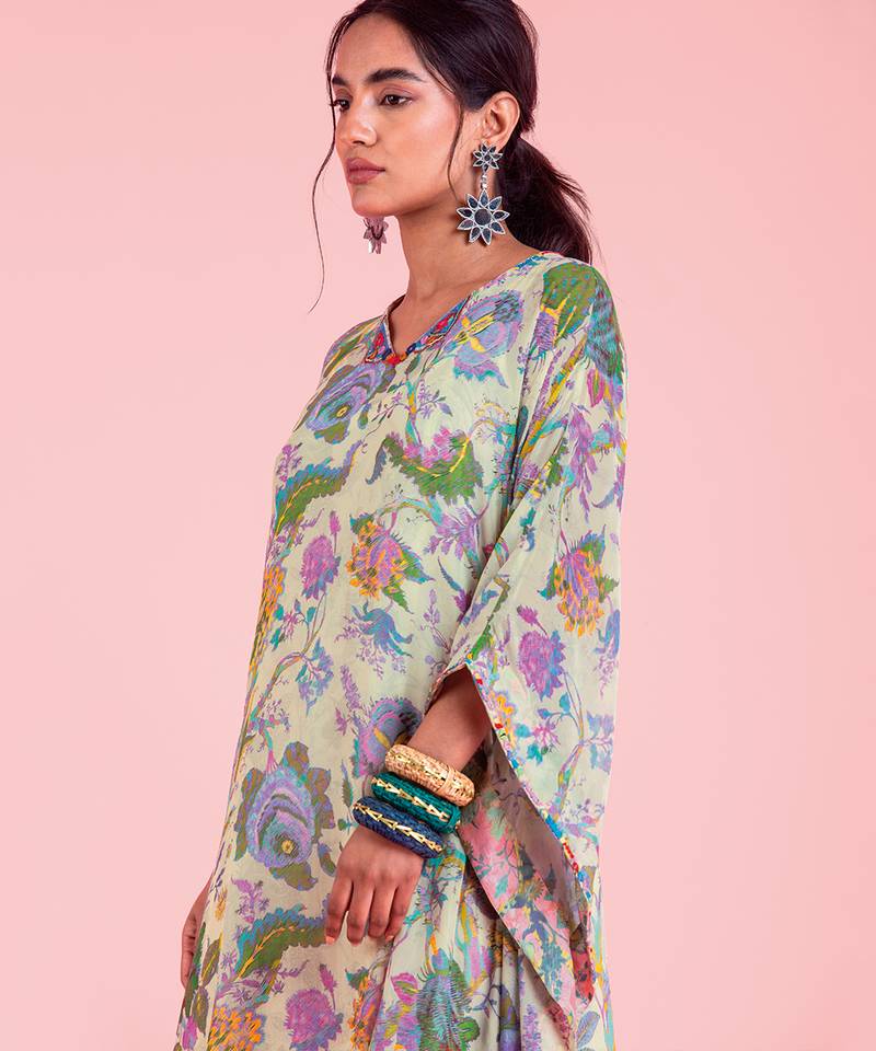 Vayu White Kaftan Dress