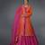 Orange- Hot Pink Banarasi Zari Handwoven Overlay Jacket Set