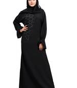 Khadija Fashion, Handmade Brush Print Stonework , Abaya|Burqa, Fashionable Look, Black Colour, Pack Of 2