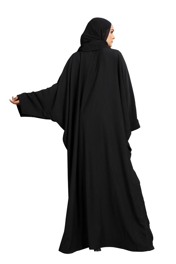 Khadija Fashion, Modest Traditional , Abaya|Burqa, Luxuries Look, Black Colour, Pack Of 2