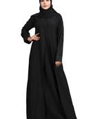 Khadija Fashion, Lovely Front Open Stonework , Abaya|Burqa,  Fashionable Look, Black Colour, Pack Of 2