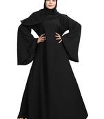 Khadija Fashion, Abaya|Burqa For Women|Girls Handicraft Crystal Pearl Work Umbrella Sleeves, Black Colour, Pack Of 2