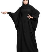 Khadija Fashion, Traditional Abaya|Burqa For Women, Handmade X Shap Work,  Classic Look, Black Colour, Pack Of 2