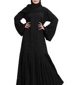 Khadija Fashion, Frill Pattern Handmade Work Abaya|Burqa For Women And Girls, Fashionable Look, Black Colour, Pack Of 2