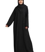 Khadija Fashion, Front Work  Designer Burqa|Abaya,  Fashionable Look, Black Colour, Pack Of 2