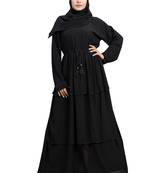 Khadija Fashion, Three Lining Modest Abaya|Burqa For Women And Girls, Black Colour, Pack Of 2