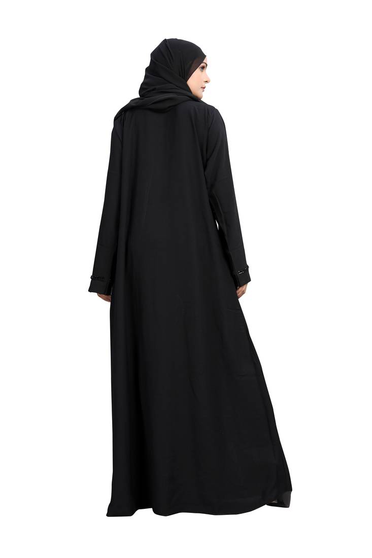 Khadija Fashion, Plainness And Modest Design Abaya|Burkha,  Fashionable Look, Black Colour, Pack Of 2,