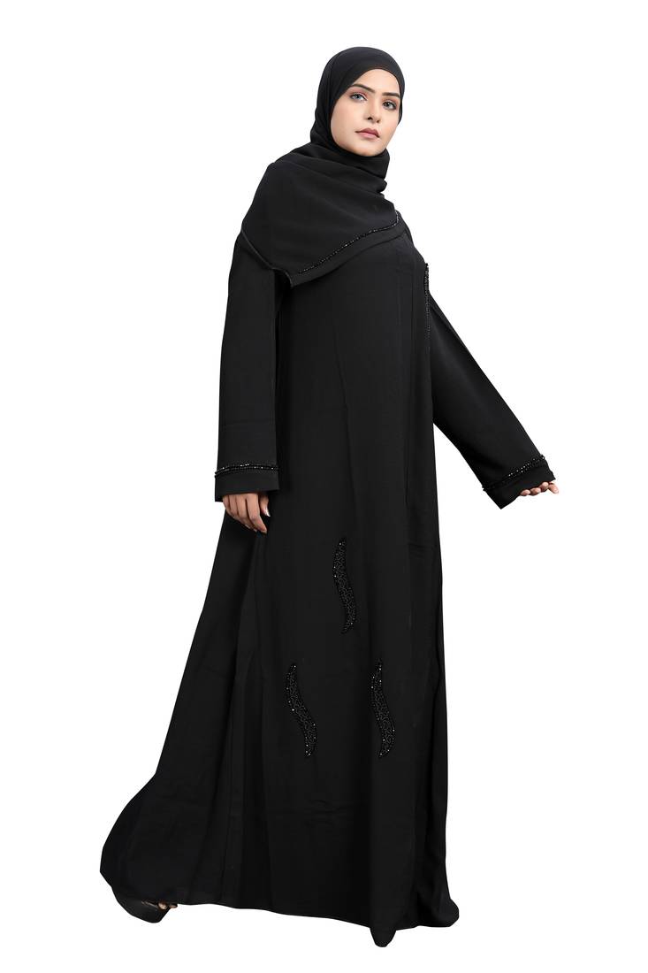 Khadija Fashion, Plainness And Modest Design Abaya|Burkha,  Fashionable Look, Black Colour, Pack Of 2,