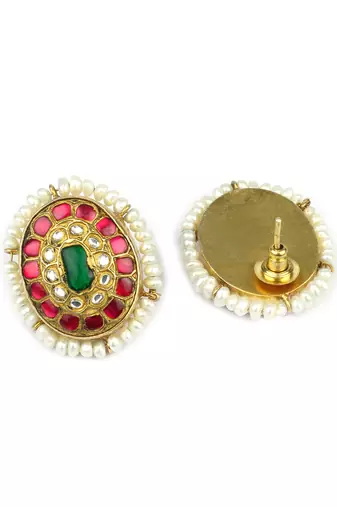 Sangeeta Boochra X Payal Singhal  Naaz Silver Earring with Pearls