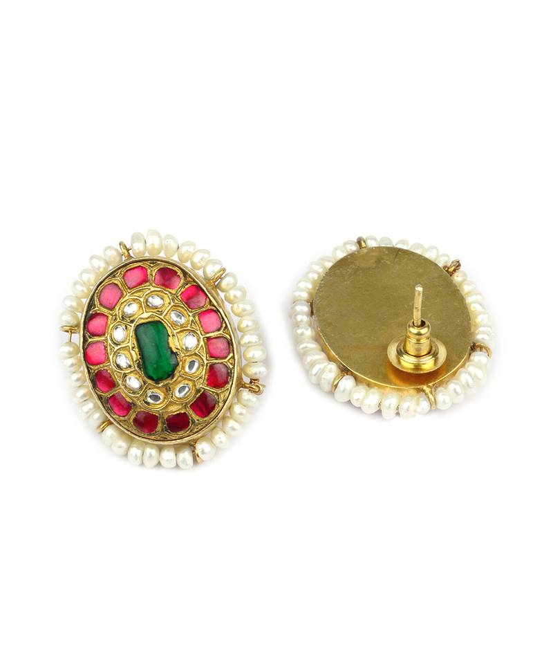 Sangeeta Boochra X Payal Singhal  Naaz Silver Earring with Pearls