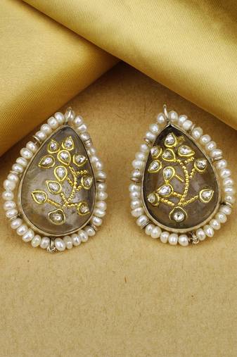 Sangeeta Boochra X Payal Singhal  Tahira Silver Crystal Stone Earring