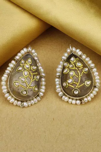 Sangeeta Boochra X Payal Singhal  Tahira Silver Crystal Stone Earring