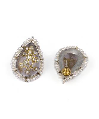 Sangeeta Boochra X Payal Singhal  Tahira Silver Crystal Stone Earring 2