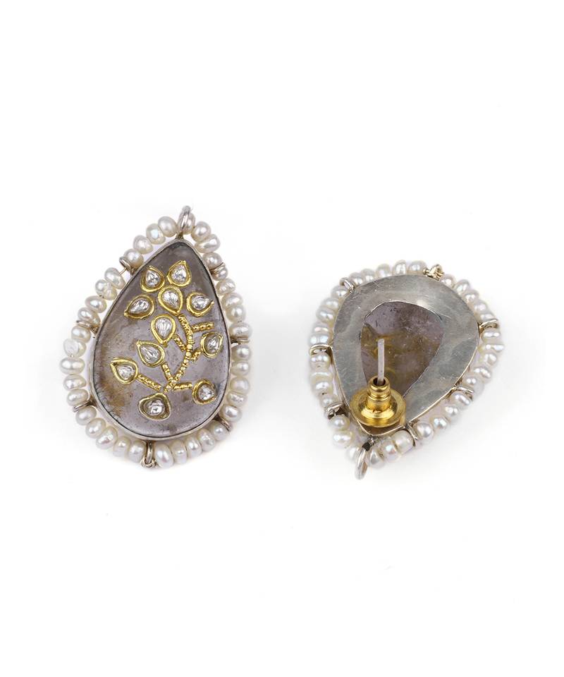 Sangeeta Boochra X Payal Singhal  Tahira Silver Crystal Stone Earring