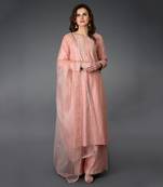 Pressed Rose Zardozi Gota Patti & Pearl Beads Farshi Suit