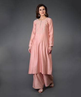 Pressed Rose Zardozi Gota Patti & Pearl Beads Farshi Suit 6