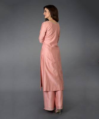 Pressed Rose Zardozi Gota Patti & Pearl Beads Farshi Suit 7