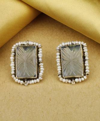 Sangeeta Boochra X Payal Singhal  Pakiza Silver Earring with Pearls 1