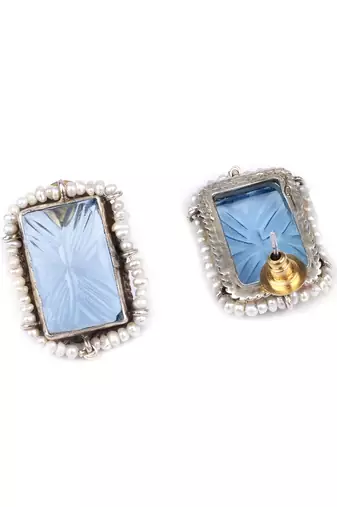 Sangeeta Boochra X Payal Singhal  Pakiza Silver Earring with Pearls