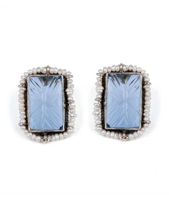 Sangeeta Boochra X Payal Singhal  Pakiza Silver Earring with Pearls 3
