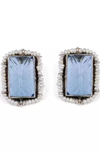 Sangeeta Boochra X Payal Singhal  Pakiza Silver Earring with Pearls