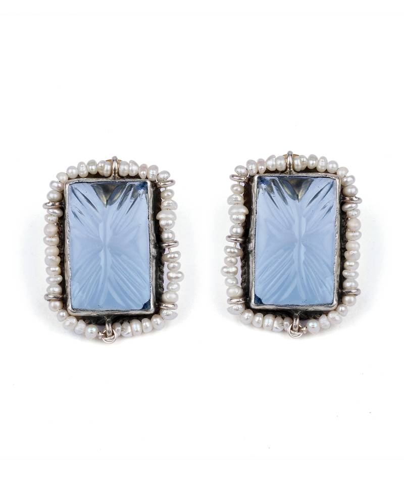 Sangeeta Boochra X Payal Singhal  Pakiza Silver Earring with Pearls