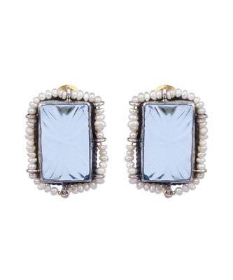 Sangeeta Boochra X Payal Singhal  Pakiza Silver Earring with Pearls 4