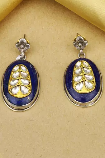 Sangeeta Boochra X Payal Singhal  Mehr Silver Earring with Gemstone