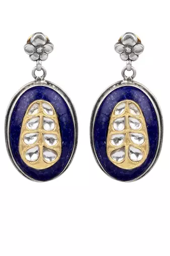 Sangeeta Boochra X Payal Singhal  Mehr Silver Earring with Gemstone