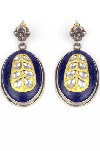 Sangeeta Boochra X Payal Singhal  Mehr Silver Earring with Gemstone
