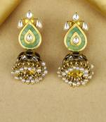 Sangeeta Boochra X Payal Singhal  Hasina Silver Earring with Kundan Work