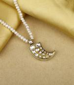 Sangeeta Boochra X Payal Singhal  Gul Silver Pendant with Pearl Chain