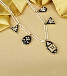 Sangeeta Boochra X Payal Singhal  Alizeh Silver Necklace with Pearl  Chain