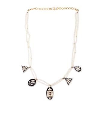 Sangeeta Boochra X Payal Singhal  Alizeh Silver Necklace with Pearl  Chain 2