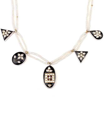 Sangeeta Boochra X Payal Singhal  Alizeh Silver Necklace with Pearl  Chain 3