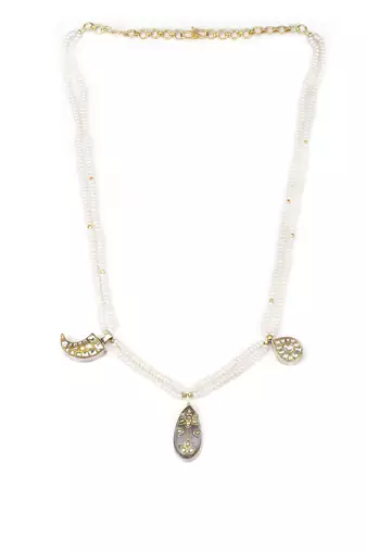 Sangeeta Boochra X Payal Singhal  Mia Silver Necklace with Pearl  Chain