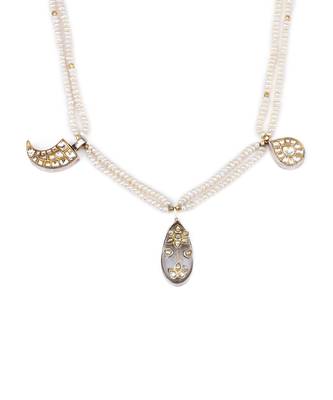 Sangeeta Boochra X Payal Singhal  Mia Silver Necklace with Pearl  Chain 3