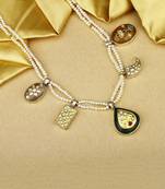 Sangeeta Boochra X Payal Singhal  Nagma Silver Necklace with Multiple Gemstones