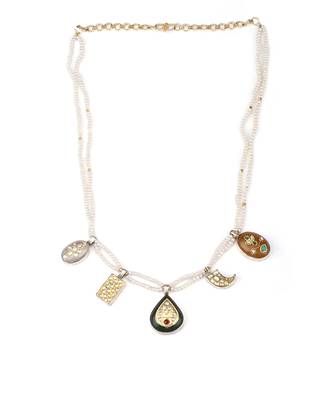 Sangeeta Boochra X Payal Singhal  Nagma Silver Necklace with Multiple Gemstones 3