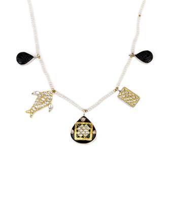 Sangeeta Boochra X Payal Singhal  Nasrin Silver Necklace with Pearl  Chain 2