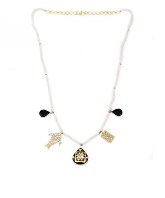 Sangeeta Boochra X Payal Singhal  Nasrin Silver Necklace with Pearl  Chain 3